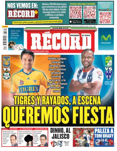 Front page of newspaper from 