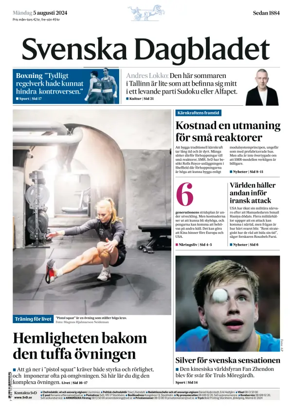 Read full digital edition of Svenska Dagbladet newspaper from Sweden