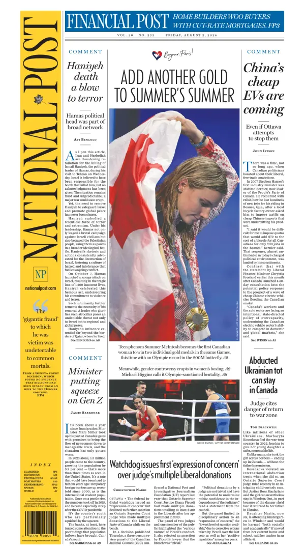 Read full digital edition of National Post (National Edition) newspaper from Canada