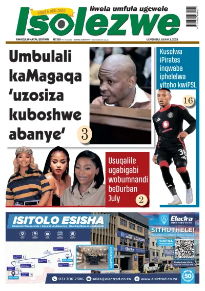 Front page of newspaper from 