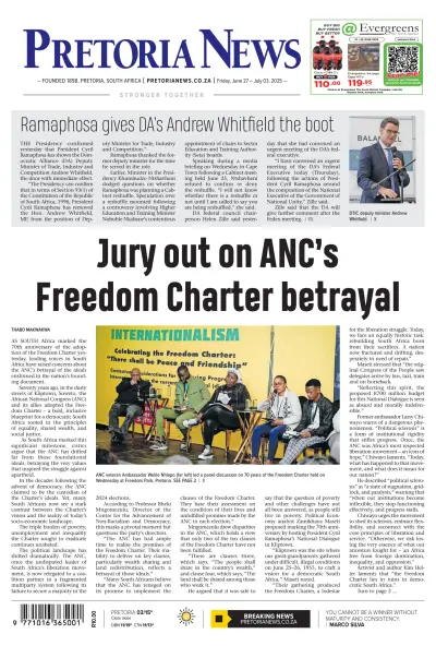 Front page of newspaper from 