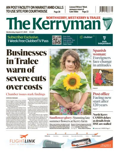 Front page of newspaper from 