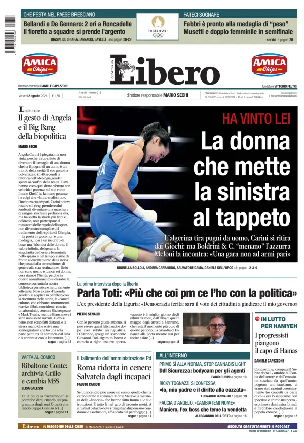 Read full digital edition of Libero newspaper from Italy