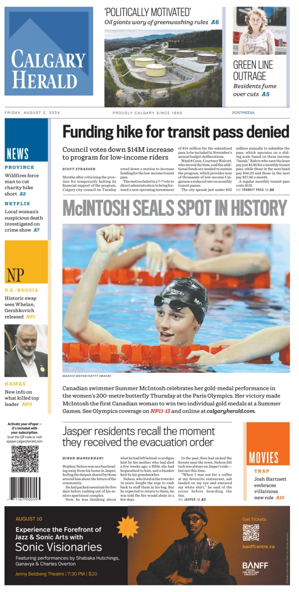 Read full digital edition of Calgary Herald newspaper from Canada