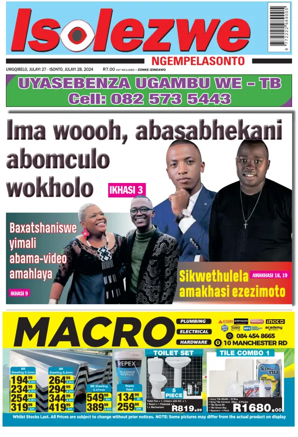 Read full digital edition of Isolezwe Saturday newspaper from South Africa