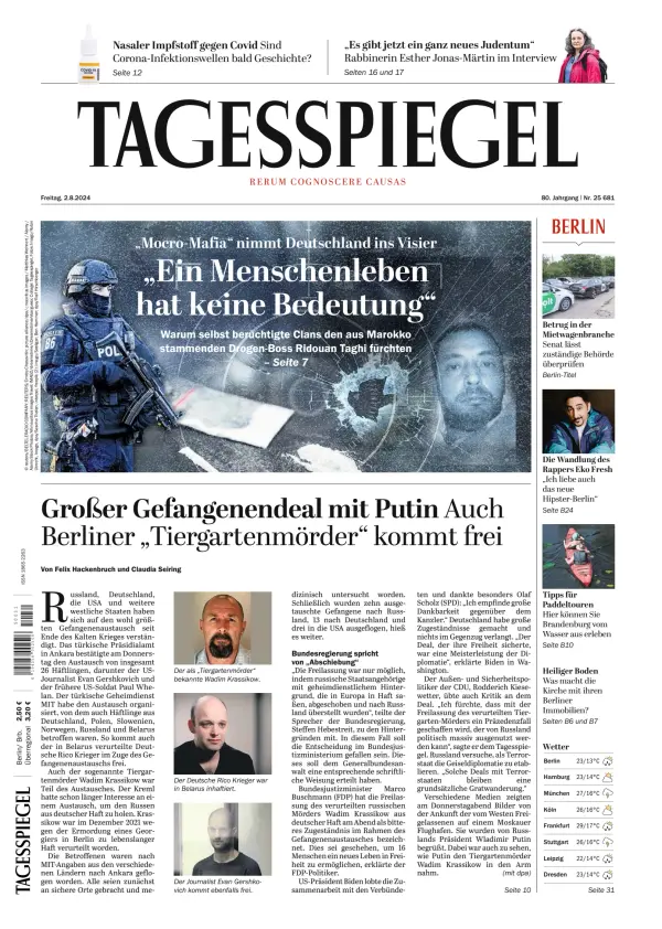 Read full digital edition of Der Tagesspiegel newspaper from Germany