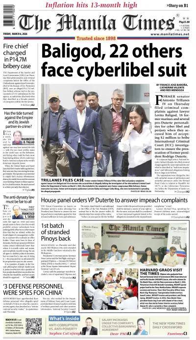 Front page of  newspaper from 