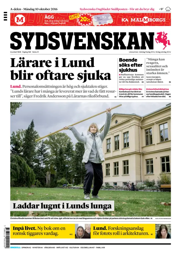 Swedish Newspaper Front Pages Paperboy Online Newspapers