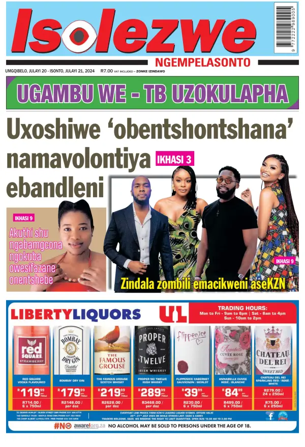 Read full digital edition of Isolezwe Saturday newspaper from South Africa