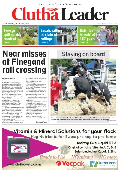 Front page of  newspaper from 