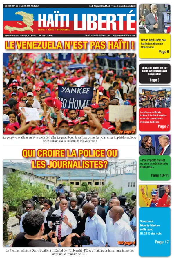 Read full digital edition of Haiti Liberte newspaper from Haiti