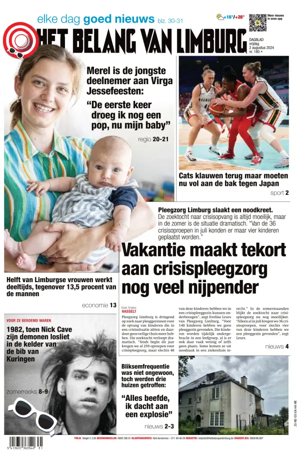 Read full digital edition of Het Belang Van Limburg newspaper from Belgium