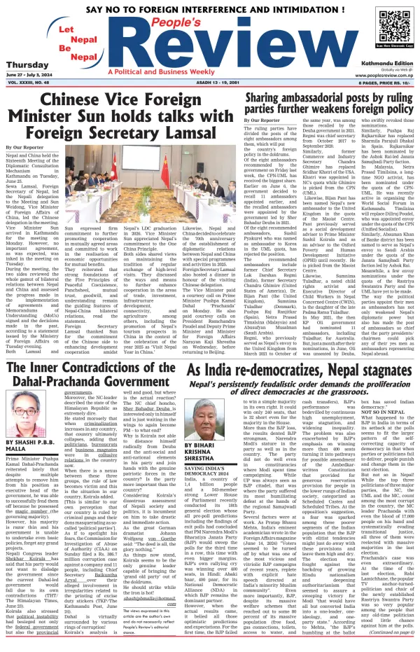 Read full digital edition of People's Review newspaper from Nepal