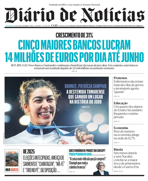 Read full digital edition of Diario de Noticias newspaper from Portugal