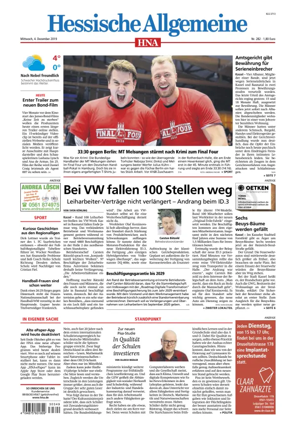 Read full digital edition of HNA Kassel-Sud newspaper from Germany