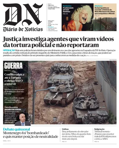 Front page of  newspaper from 