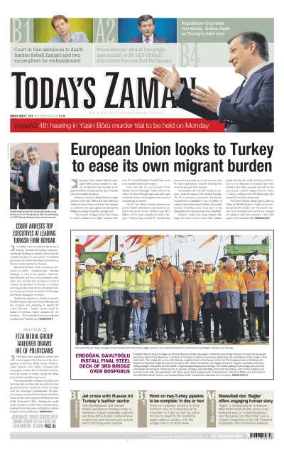 Front page of  newspaper from 