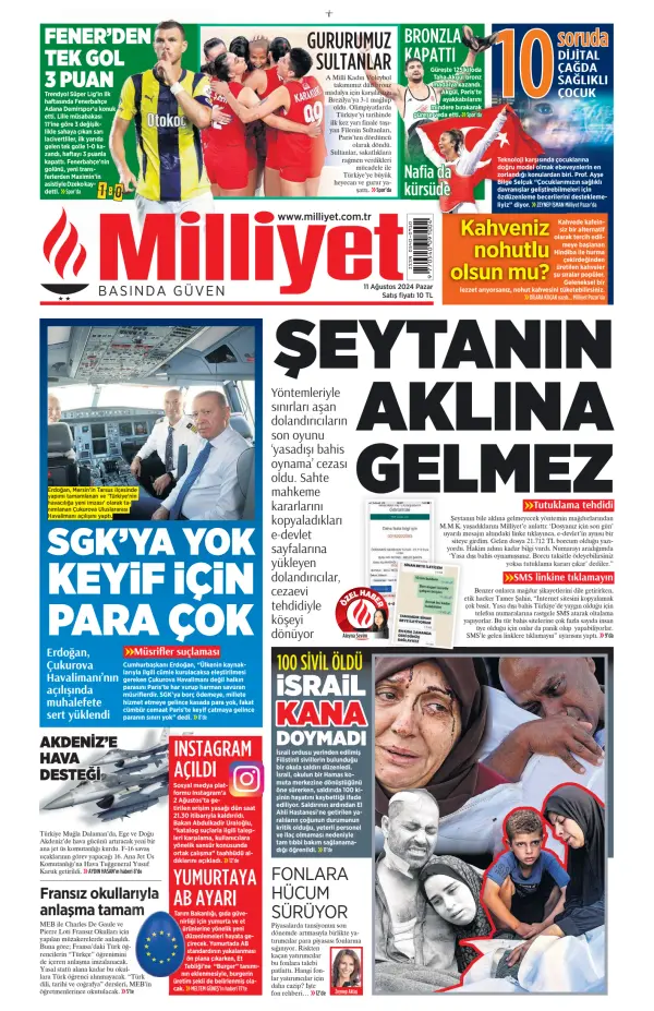 Read full digital edition of Milliyet newspaper from Turkey