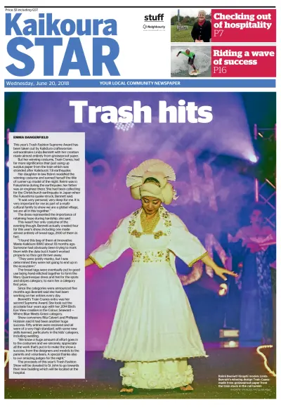 Front page of  newspaper from 