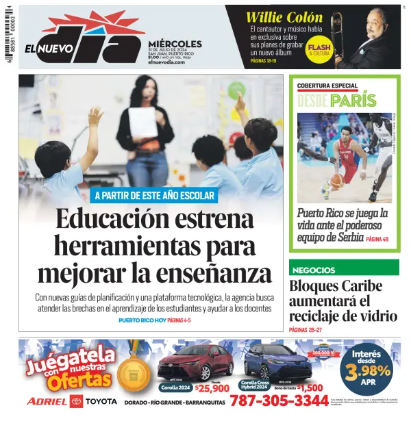 Read full digital edition of El Nuevo Dia newspaper from Puerto Rico