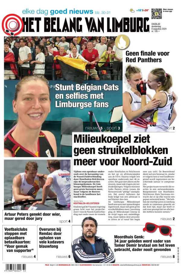 Read full digital edition of Het Belang Van Limburg newspaper from Belgium