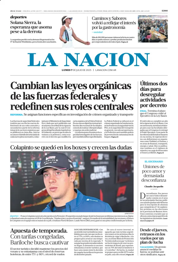 Argentine Newspaper Front Pages | Paperboy Online Newspapers