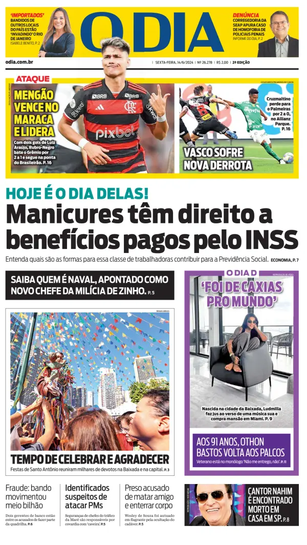 Read full digital edition of O Dia newspaper from Brazil