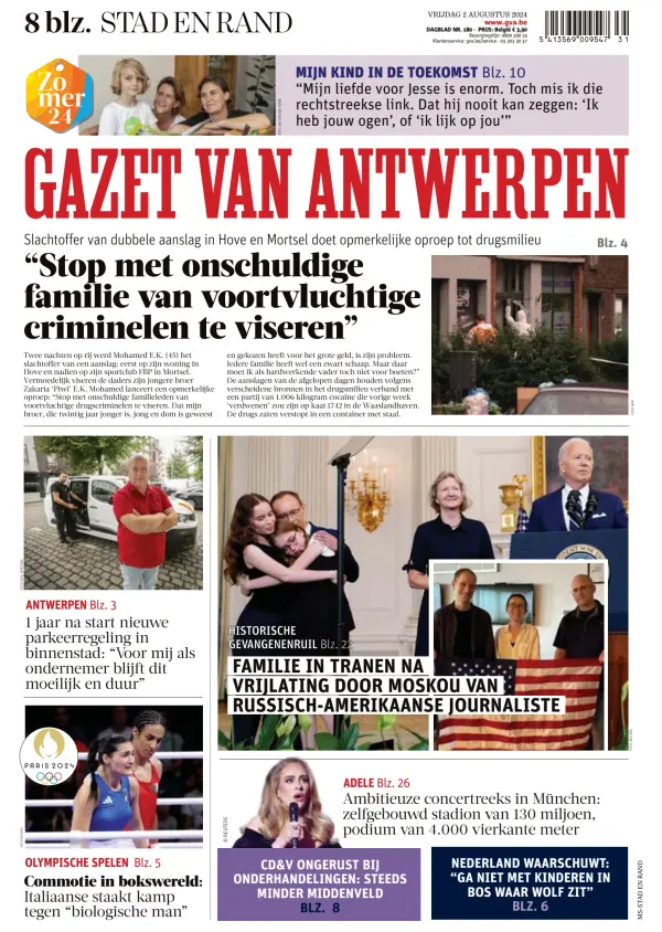 Read full digital edition of Gazet Van Antwerpen Metropool Stad newspaper from Belgium