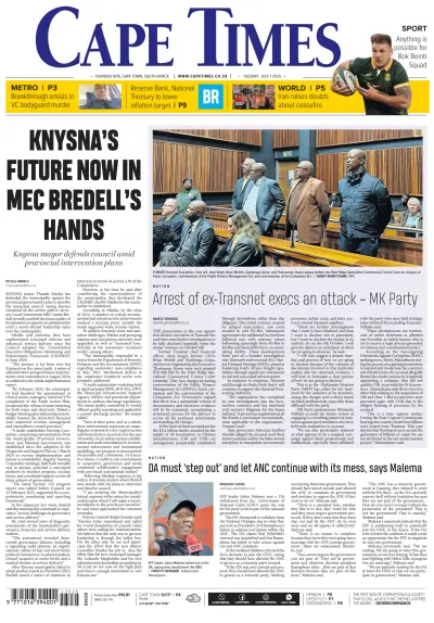 Front page of newspaper from 