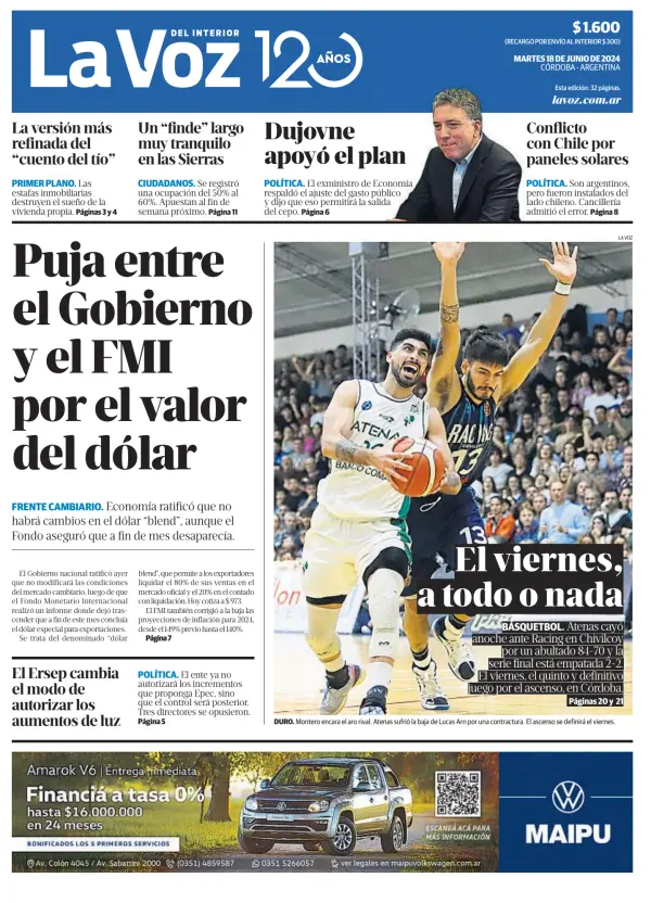Read full digital edition of La Voz del Interior newspaper from Argentina