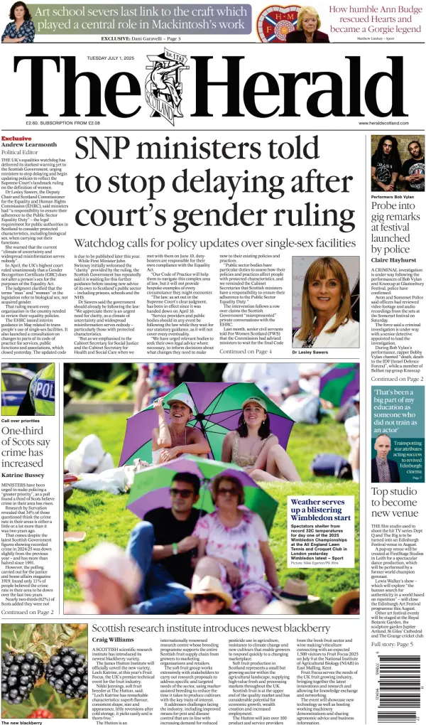 Read full digital edition of The Herald newspaper from Scotland