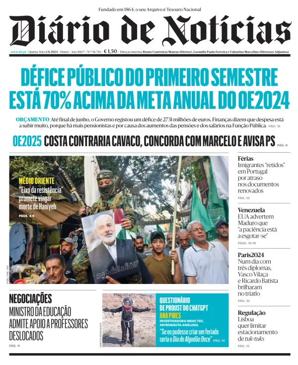 Read full digital edition of Diario de Noticias newspaper from Portugal