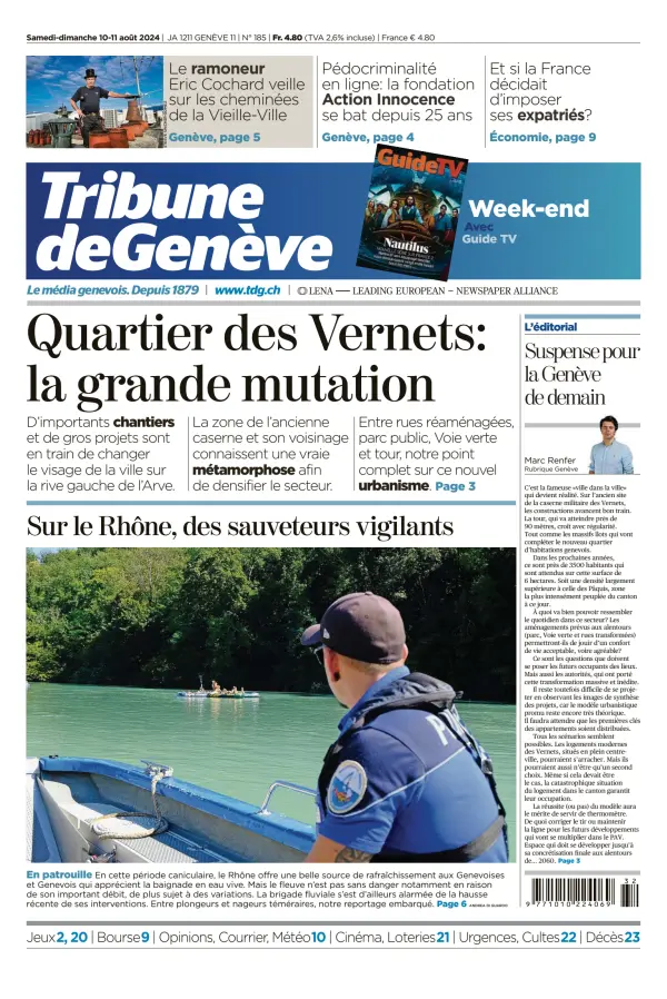 Read full digital edition of Tribune De Geneve newspaper from Switzerland