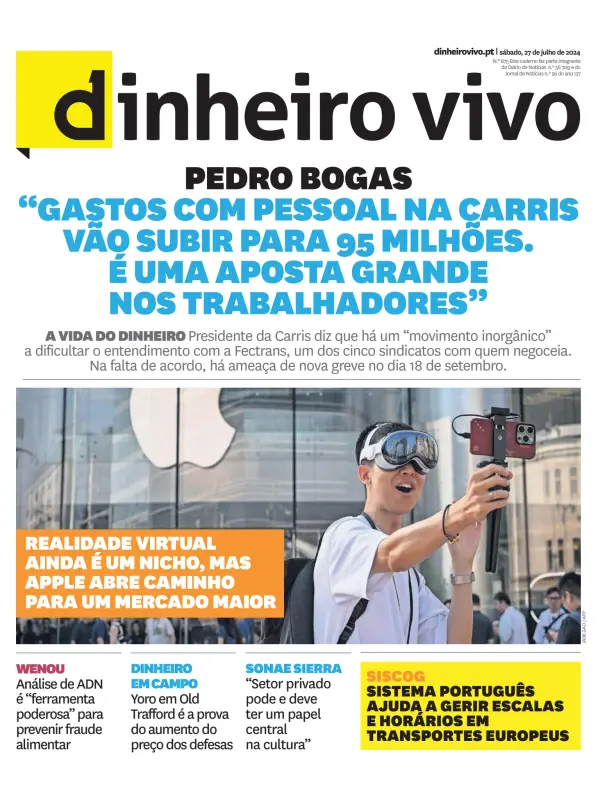 Read full digital edition of Dinheiro Vivo newspaper from Portugal