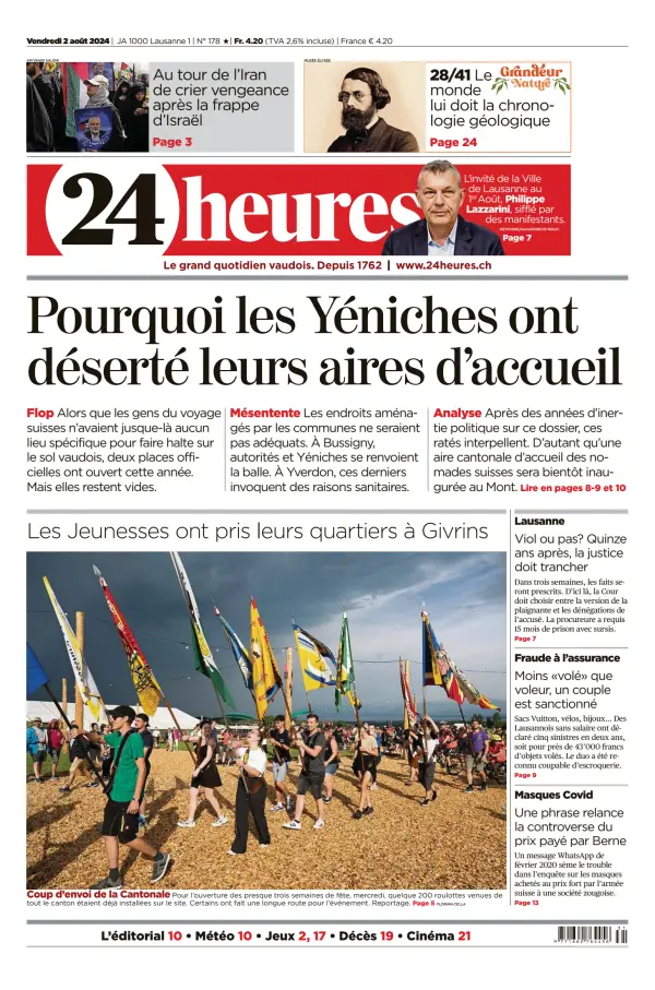 Read full digital edition of 24 Heures newspaper from Switzerland