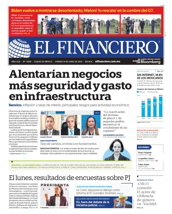 Read full digital edition of El Financiero newspaper from Mexico