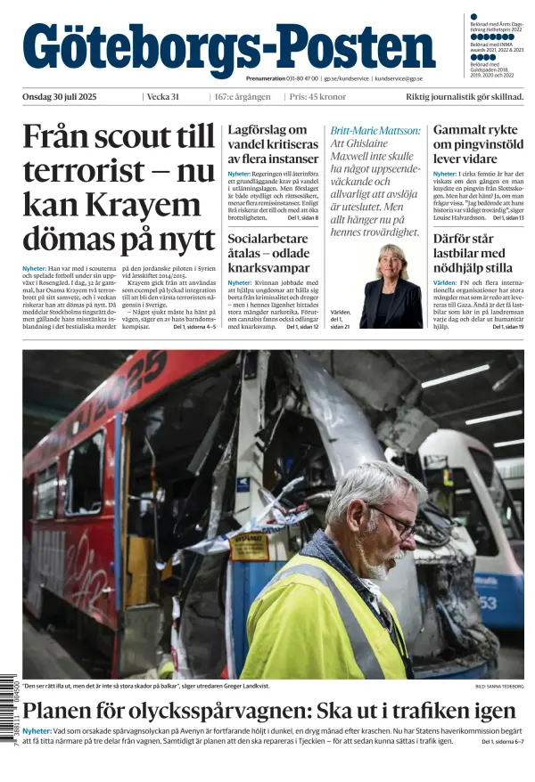 Read full digital edition of Goteborgs-Posten newspaper from Sweden