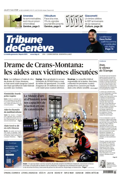 Front page of  newspaper from 