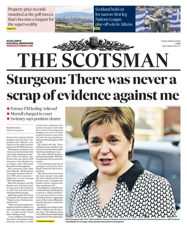 Scottish Newspaper Front Pages | Paperboy Online Newspapers