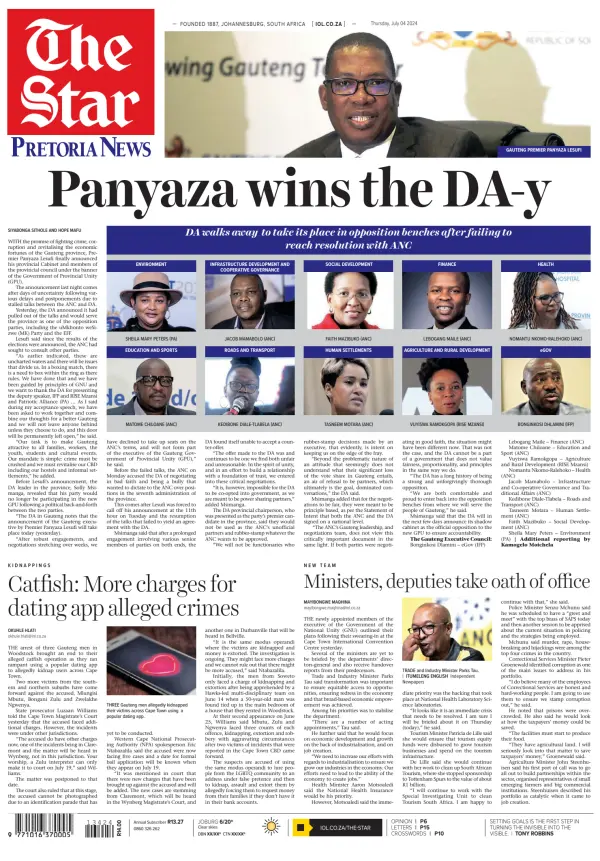 Read full digital edition of The Star Early Edition newspaper from South Africa