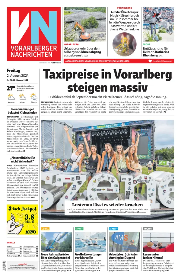 Read full digital edition of Vorarlberger Nachrichten newspaper from Austria