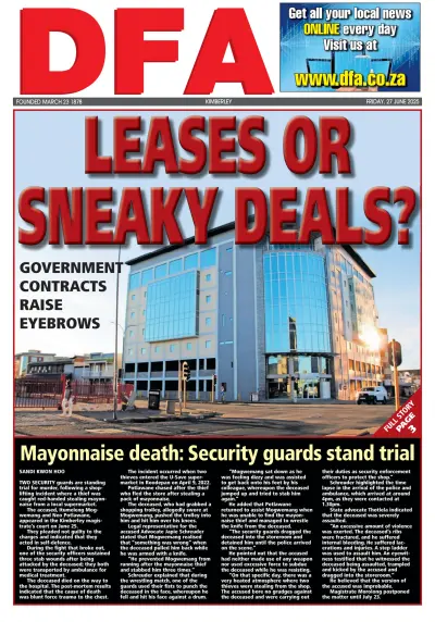 Front page of newspaper from 