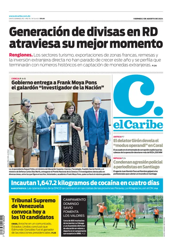 Read full digital edition of El Caribe newspaper from Dominican Republic