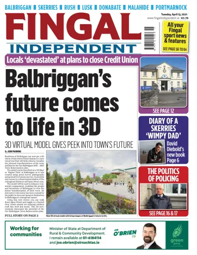 Front page of newspaper from 