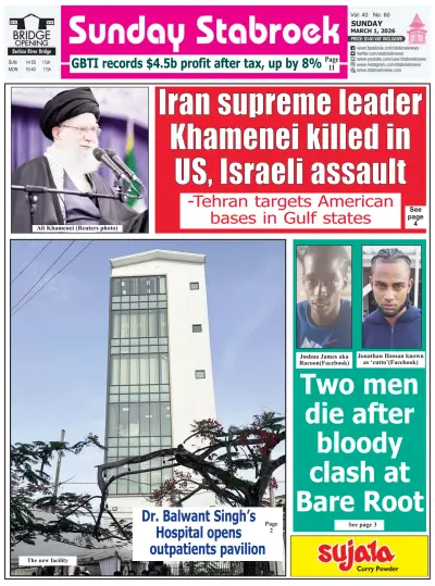 Front page of  newspaper from 