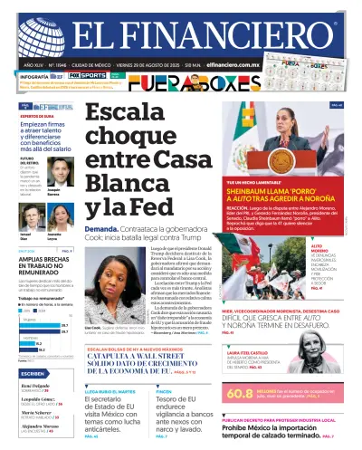 Front page of newspaper from 