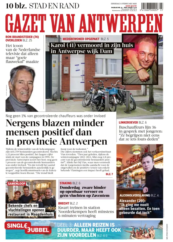 Read full digital edition of Gazet Van Antwerpen Metropool Stad newspaper from Belgium