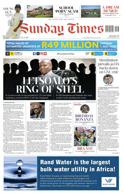 Front page of newspaper from 