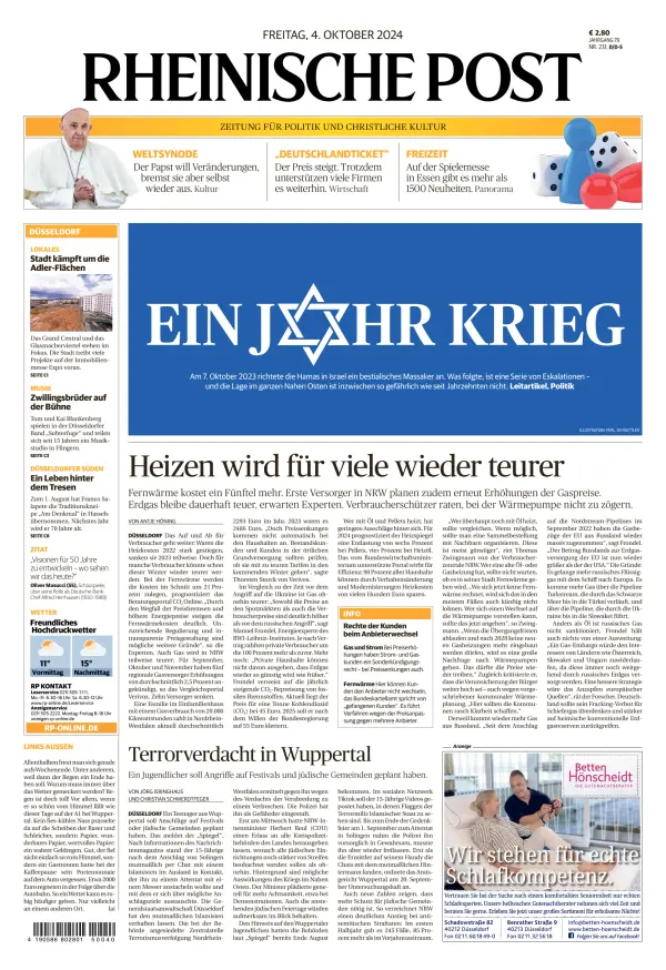 Read full digital edition of Rheinische Post newspaper from Germany