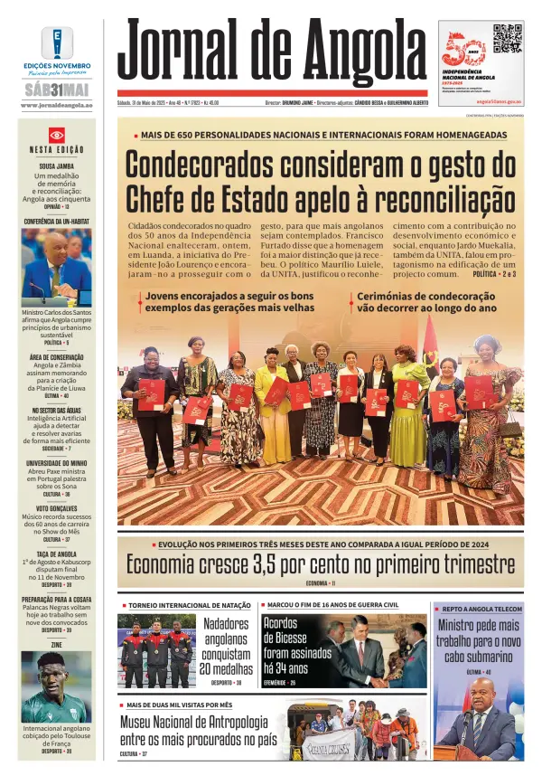 Read full digital edition of Jornal de Angola newspaper from Angola